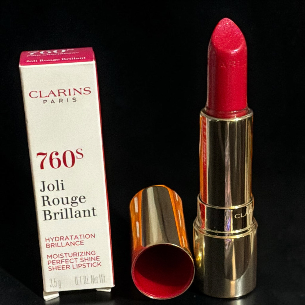 Clarins Joli Rouge Brillant Sheer Lipstick 760S Pink Cranberry